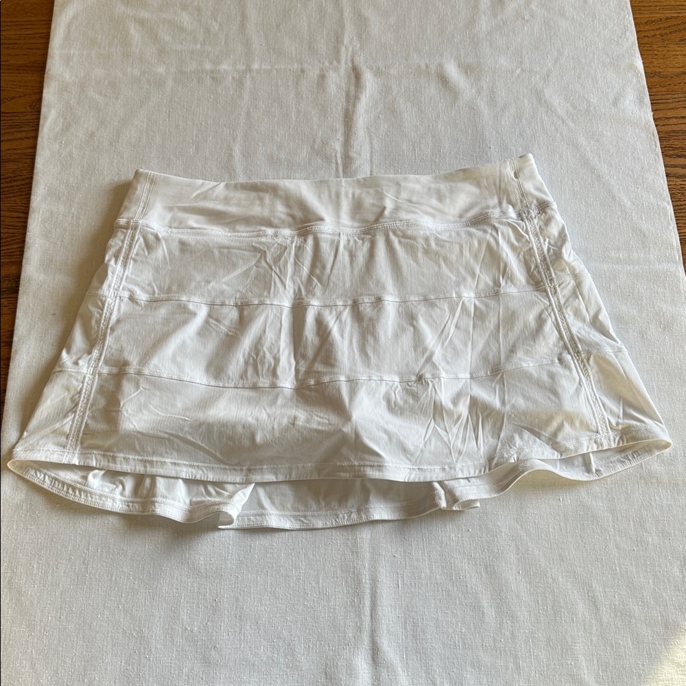 Lululemon Pace Rival Skirt 14 Tall White Hawaii
